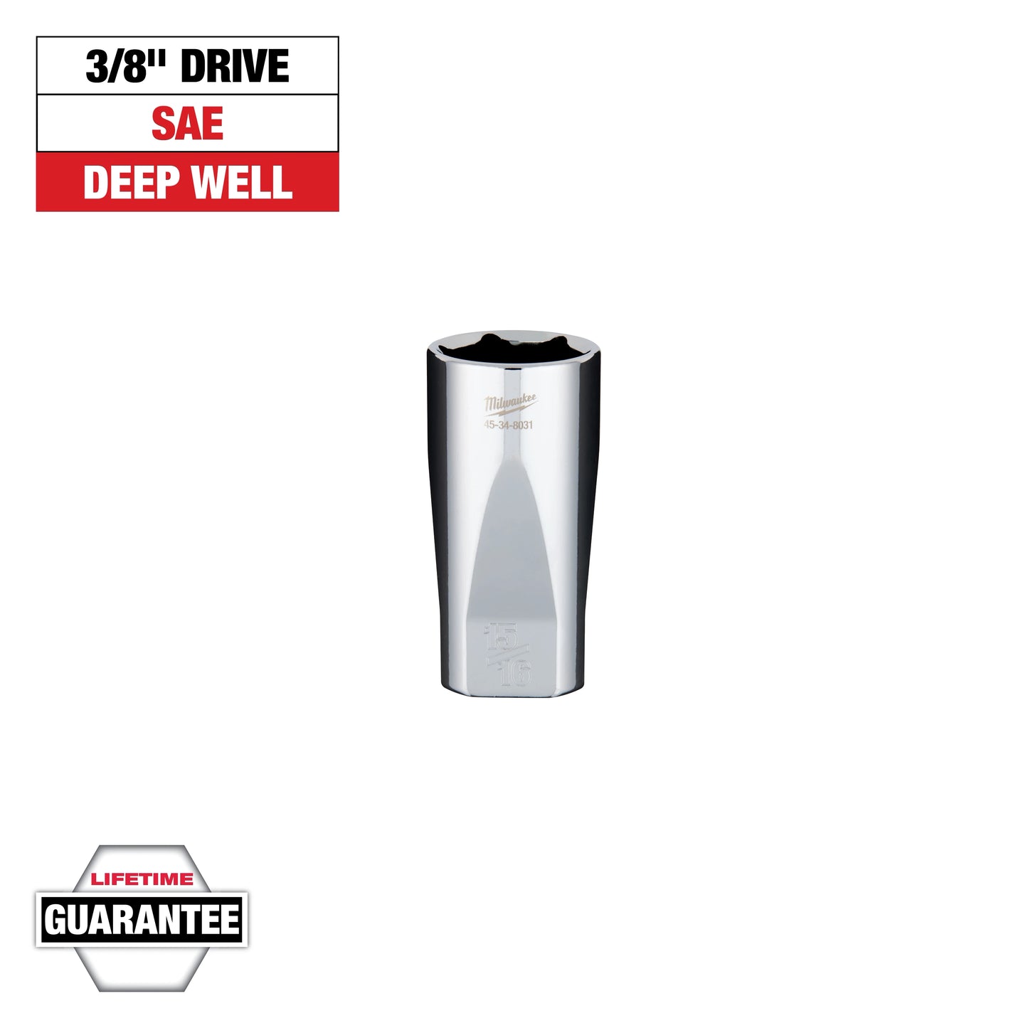 Milwaukee 3/8" Drive 15/16" Deep Socket — 45-34-8031