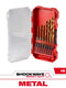 Milwaukee 15 PC SHOCKWAVE™ Impact Duty RED HELIX™ Titanium Drill Bit Set — 48-89-4670