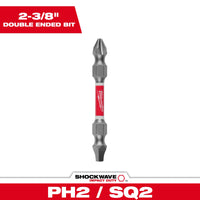 Milwaukee SHOCKWAVE™ PH2/SQ2 Impact Duty Double Ended Bit — 48-32-4311