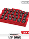 Milwaukee 27 PC SHOCKWAVE™ Impact Duty Socket 1/2” Drive SAE TRAY Set — 49-66-6819