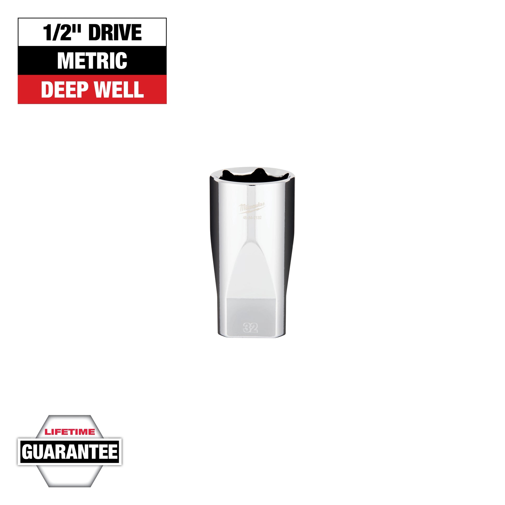 Milwaukee 1/2" Drive 32mm Deep Socket — 45-34-2132