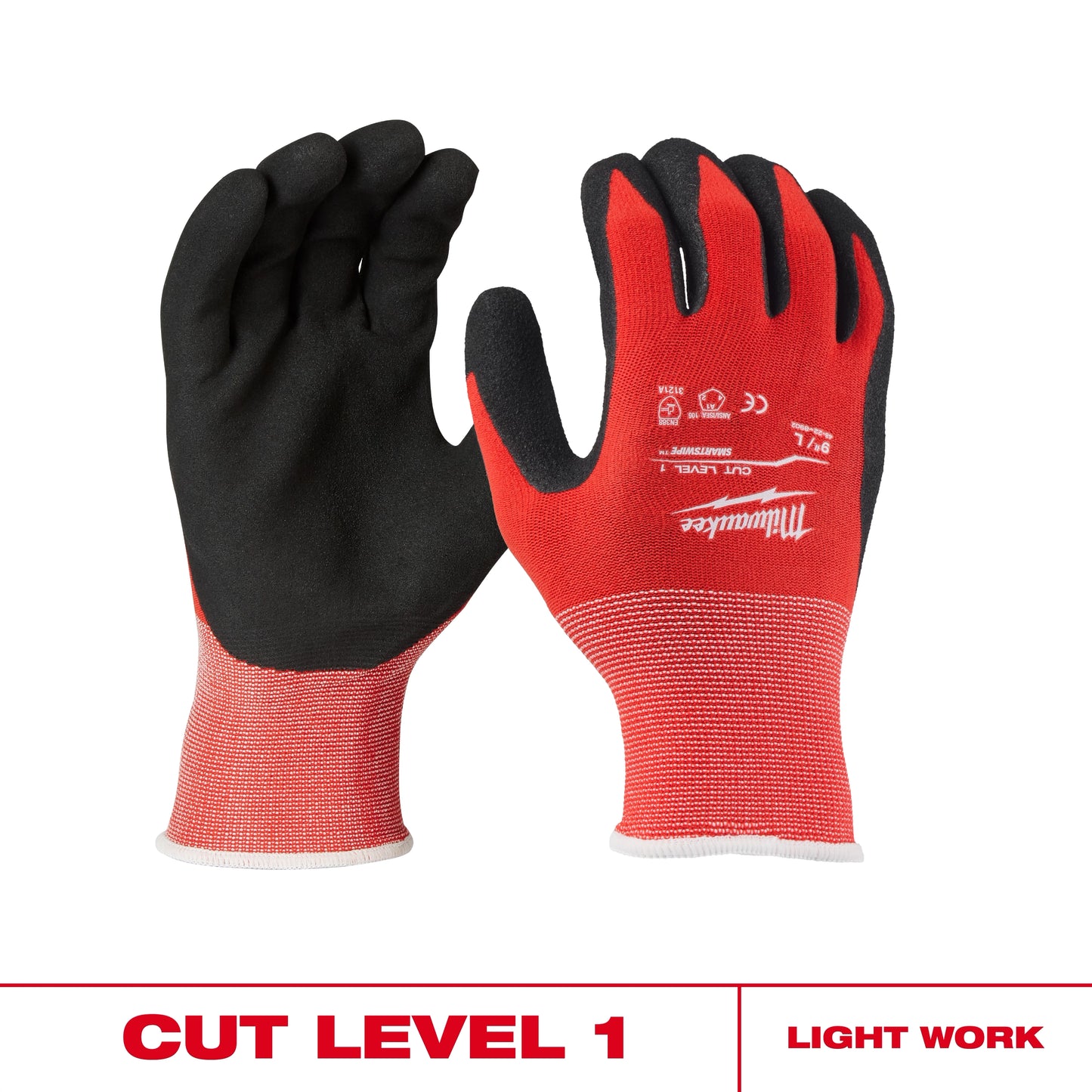 Milwaukee Cut Level 1 Nitrile Dipped Gloves - L — 48-22-8902