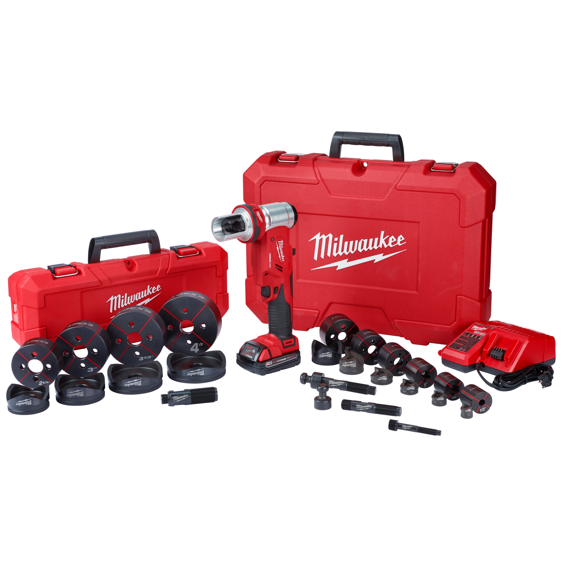 Milwaukee M18™ FORCE LOGIC™ 6T Knockout Tool 1/2" - 4" Kit — 2677-23