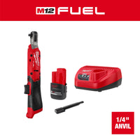 Milwaukee M12 FUEL™ 1/4" Ratchet Kit — 3052-21