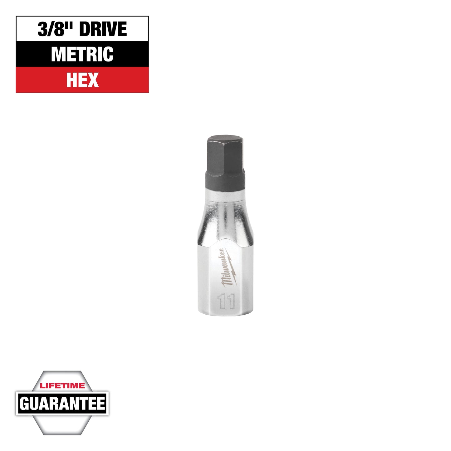 Milwaukee 3/8" Drive 11mm Hex Bit Socket — 45-34-1057
