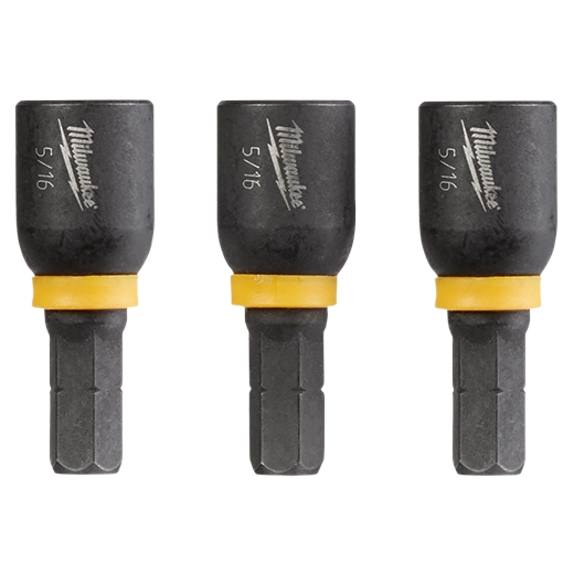 Milwaukee SHOCKWAVE™ Impact Duty 5/16” x 1" Insert Magnetic Nut Driver (3 PK) — 49-66-4513