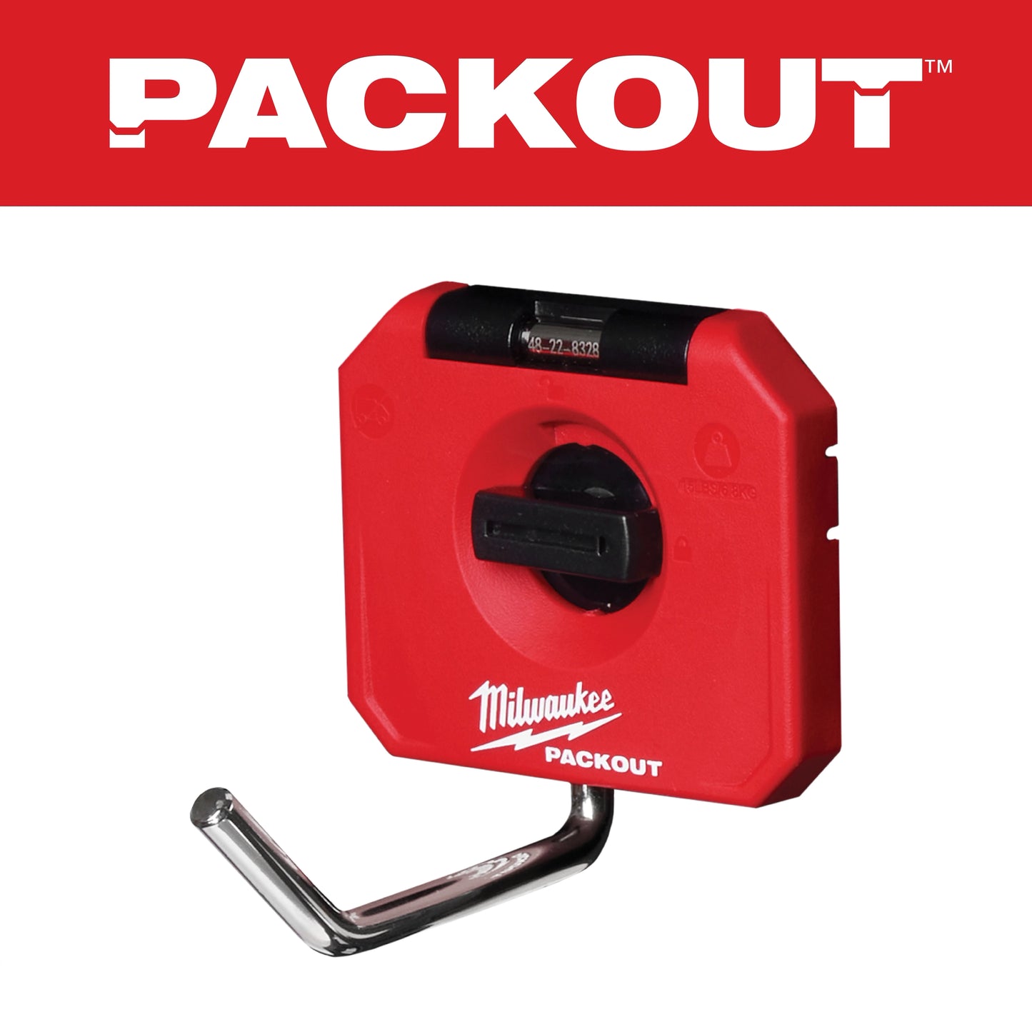 Milwaukee PACKOUT™ 4" Single Straight Hook — 48-22-8328
