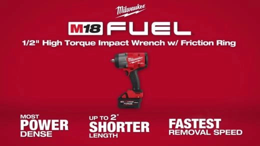 Milwaukee M18 FUEL™ 1/2" High Torque Impact Wrench w/ Friction Ring Kit — 2967-21B