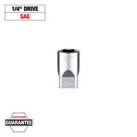Milwaukee 1/4" Drive 7/16" SAE Socket with FOUR FLAT™ Sides — 45-34-9008