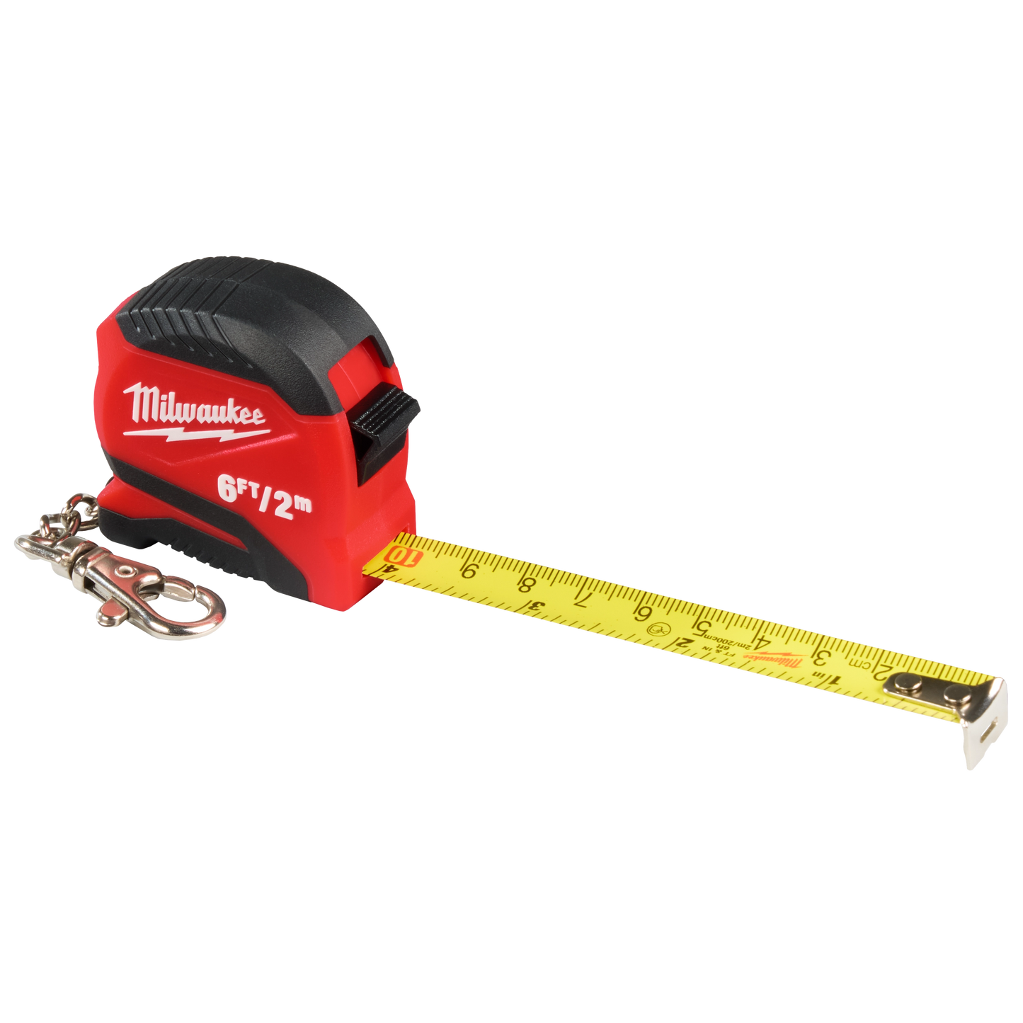 Milwaukee 6 ft/2m Keychain Tape Measure — 48-22-1706