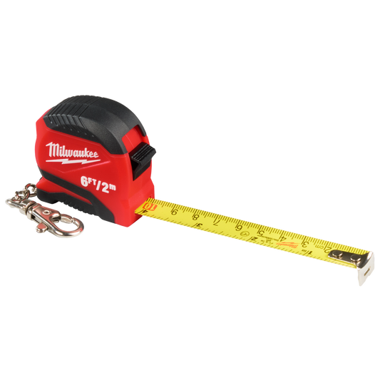 Milwaukee 6 ft/2m Keychain Tape Measure — 48-22-1706