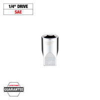 Milwaukee 1/4" Drive 3/8" SAE Socket with FOUR FLAT™ Sides — 45-34-9007