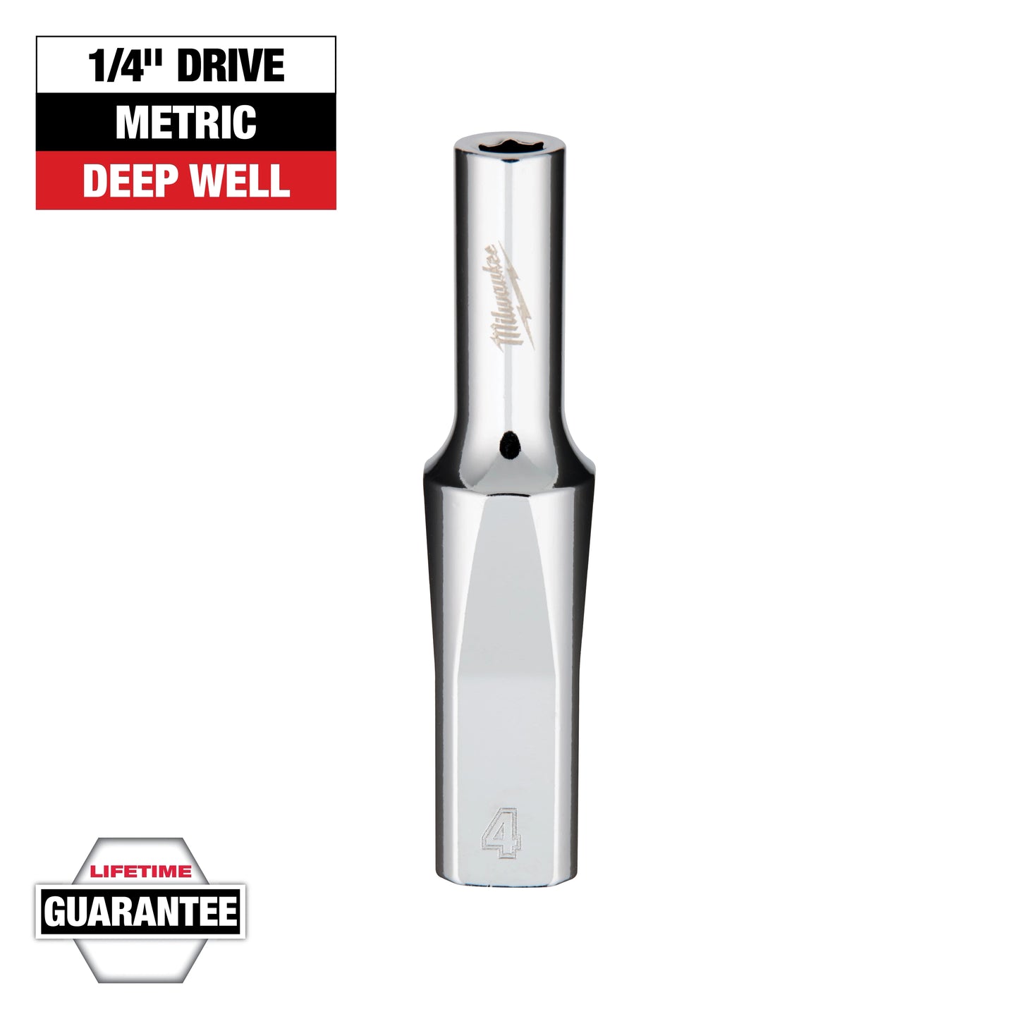 Milwaukee 1/4" Drive 4mm Deep Socket — 45-34-4010