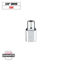 Milwaukee 3/8" Drive 1/4" SAE Deep Socket with FOUR FLAT™ Sides — 45-34-9060