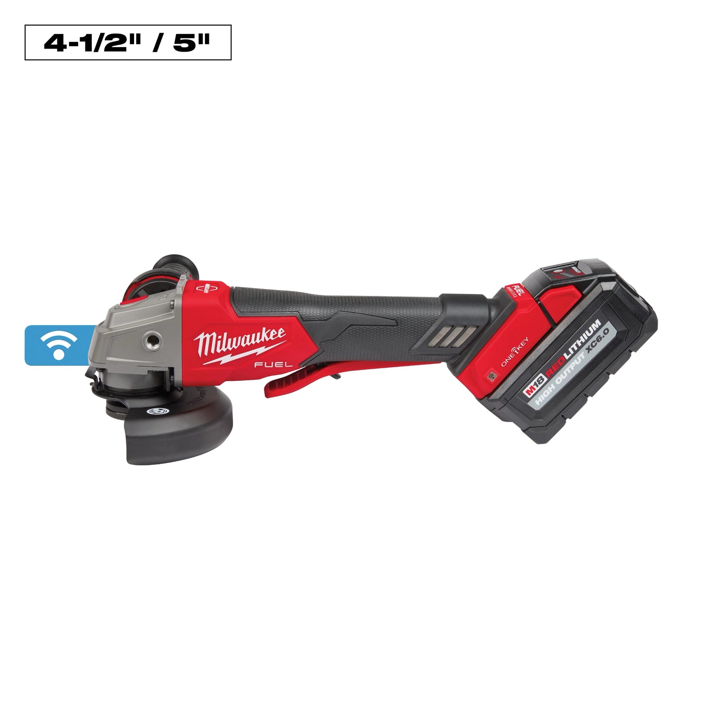 Milwaukee M18 FUEL™ 4-1/2" / 5" Braking Grinder w/ ONE-KEY™ Paddle Switch, No Lock — 2882-22