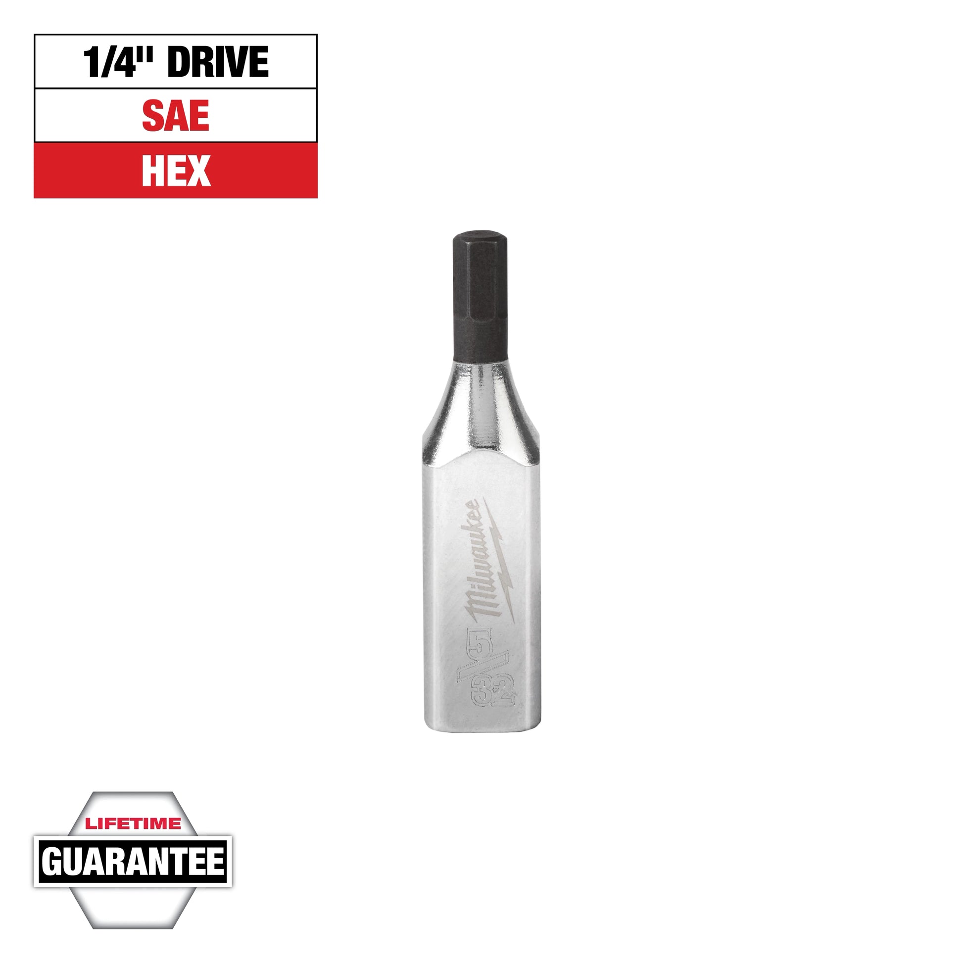 Milwaukee 1/4" Drive 5/32" Hex Bit Socket — 45-34-1026