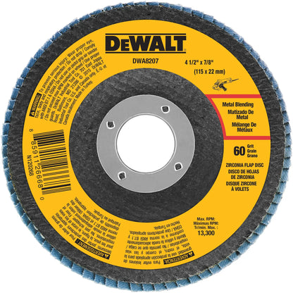 DEWALT 4-1/2-In. X 7/8-In. Zirconia T29 Flap Disc (60 Grit) — DWA8207 — view 2
