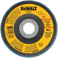 DEWALT 4-1/2-In. X 7/8-In. Zirconia T29 Flap Disc (80 Grit) — DWA8208