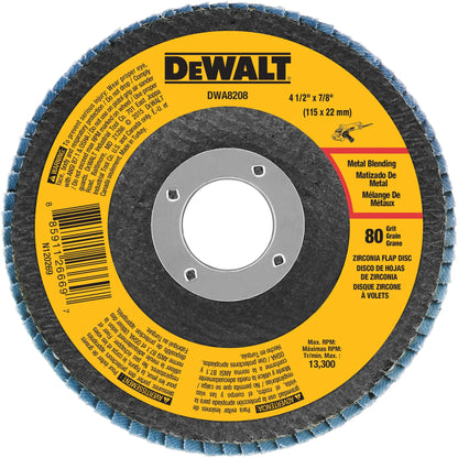 DEWALT 4-1/2-In. X 7/8-In. Zirconia T29 Flap Disc (80 Grit) — DWA8208 — view 3