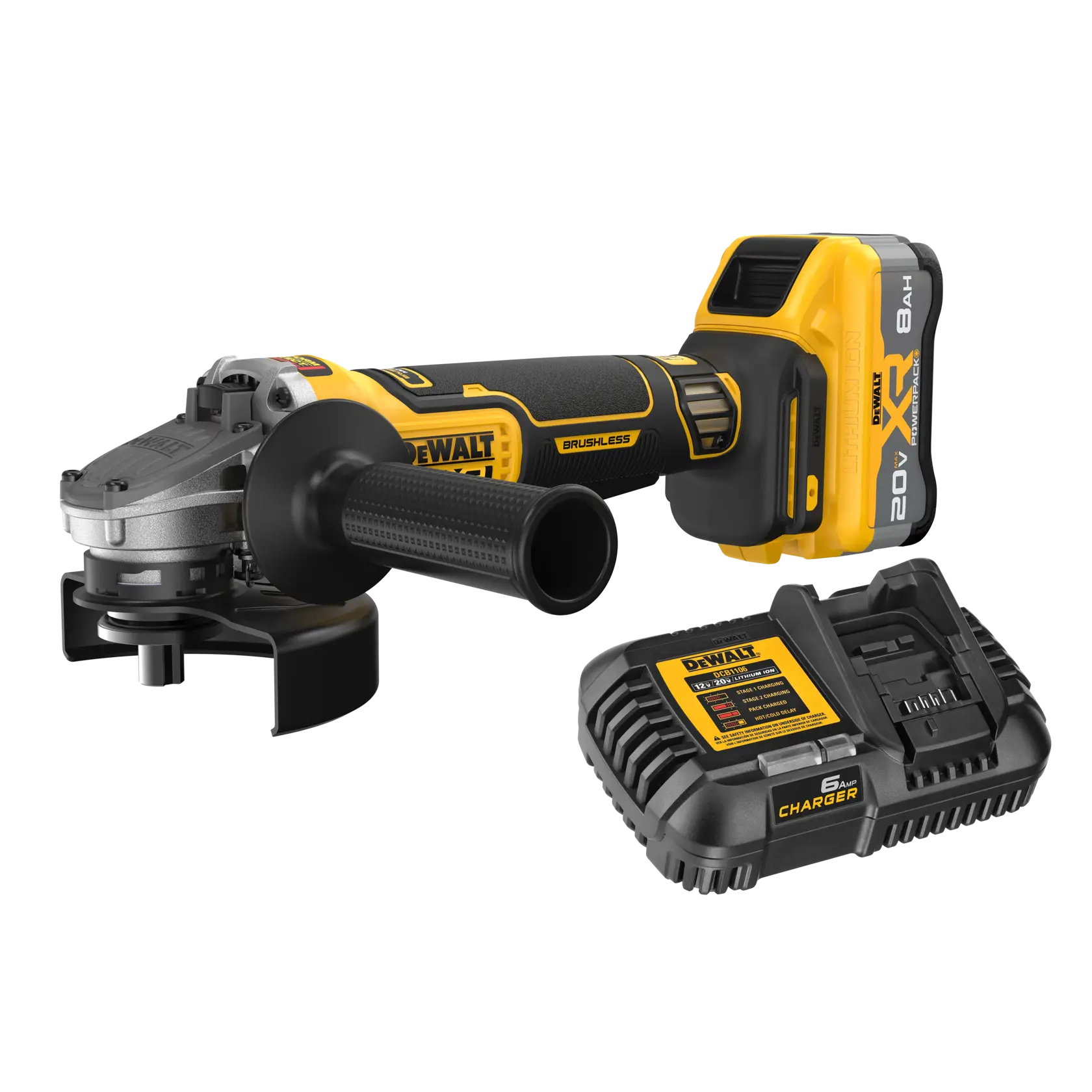 DEWALT 20V MAX* XR® Brushless Cordless 4-1/2-In. - 5-In. Angle Grinder Kit — DCG410WW1