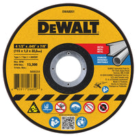 DEWALT 4-1/2-In. X .045-In. X 7/8-In. T1 Cut-Off Wheel For Metal — DWA8051