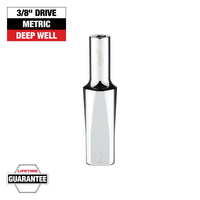 Milwaukee 3/8" Drive 6mm Metric Deep Socket with FOUR FLAT™ Sides — 45-34-9090