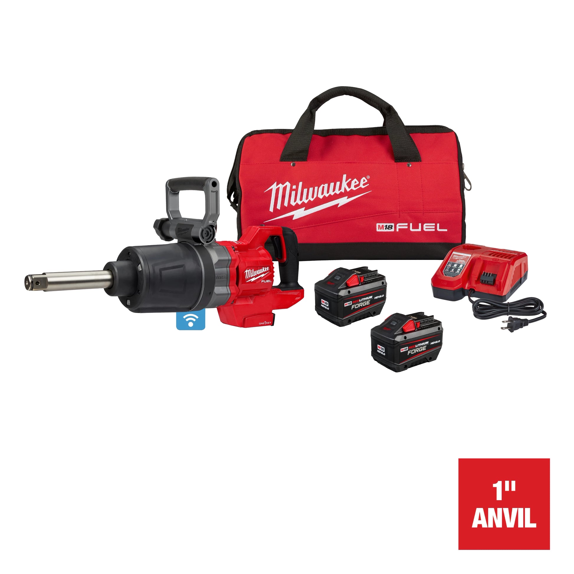 Milwaukee M18 FUEL™ 1" D-Handle Ext. Anvil High Torque Impact Wrench w/ ONE-KEY™ Kit — 2869-22HD