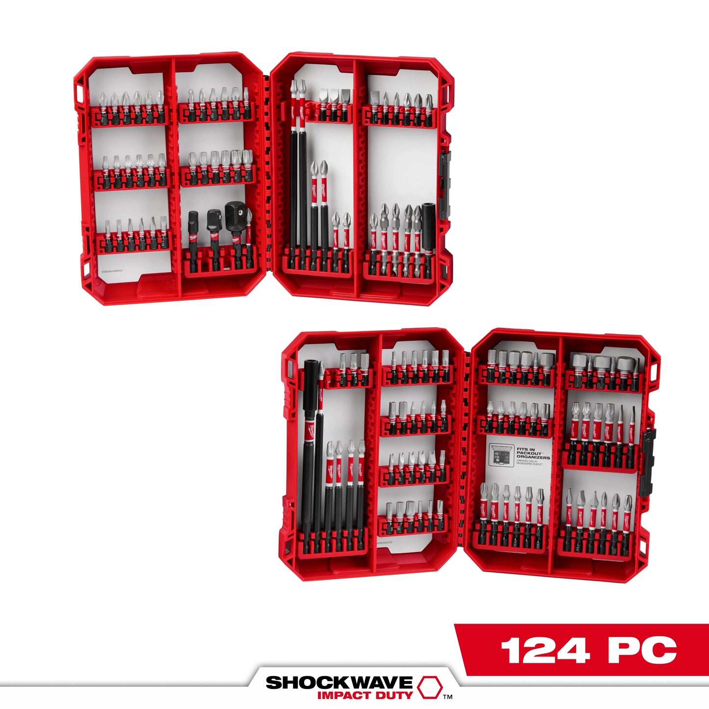 Milwaukee 124 PC SHOCKWAVE™ Impact Duty Driver Bit Auto Set — 48-32-4034