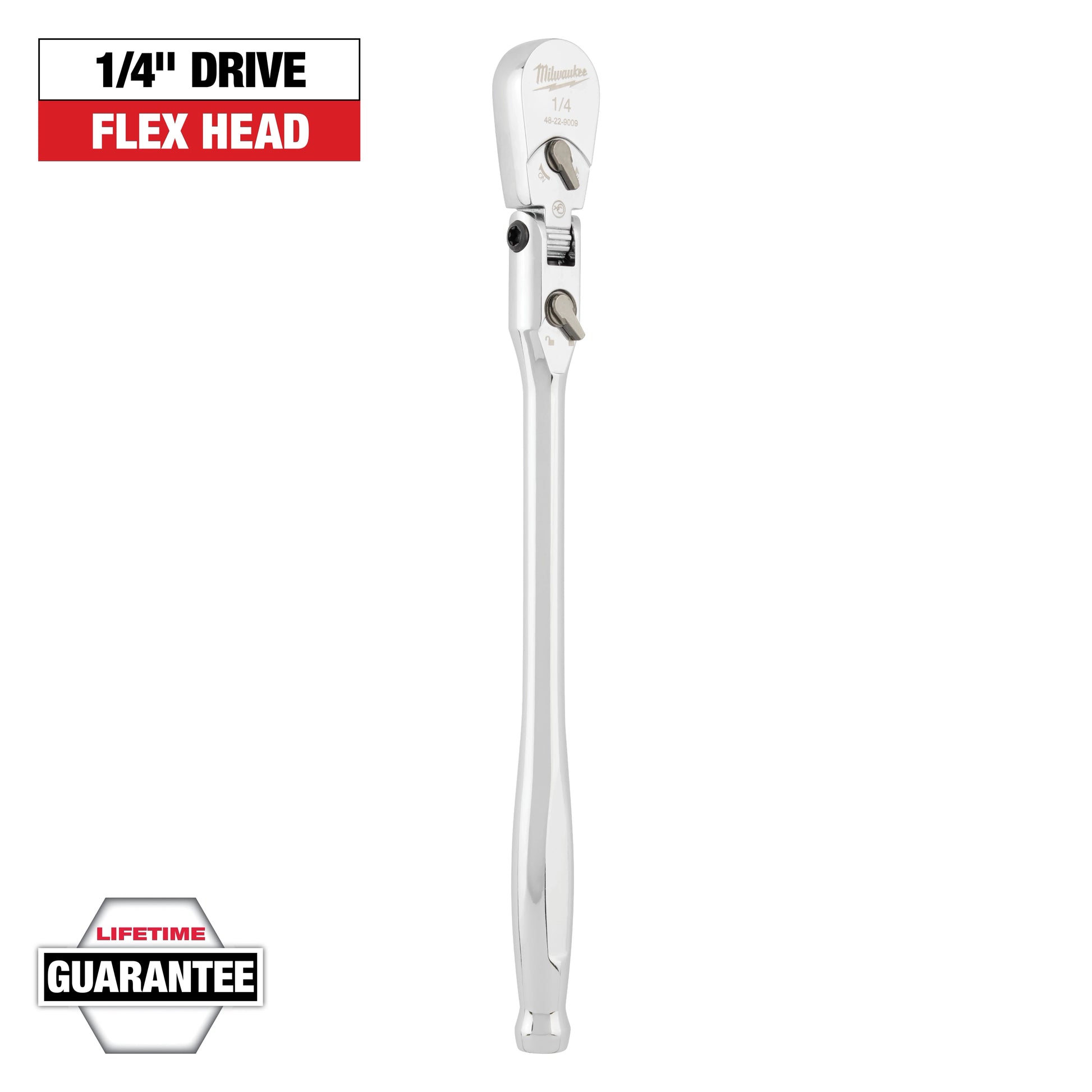 Milwaukee 1/4" Drive 9" Flex Head Ratchet — 48-22-9009