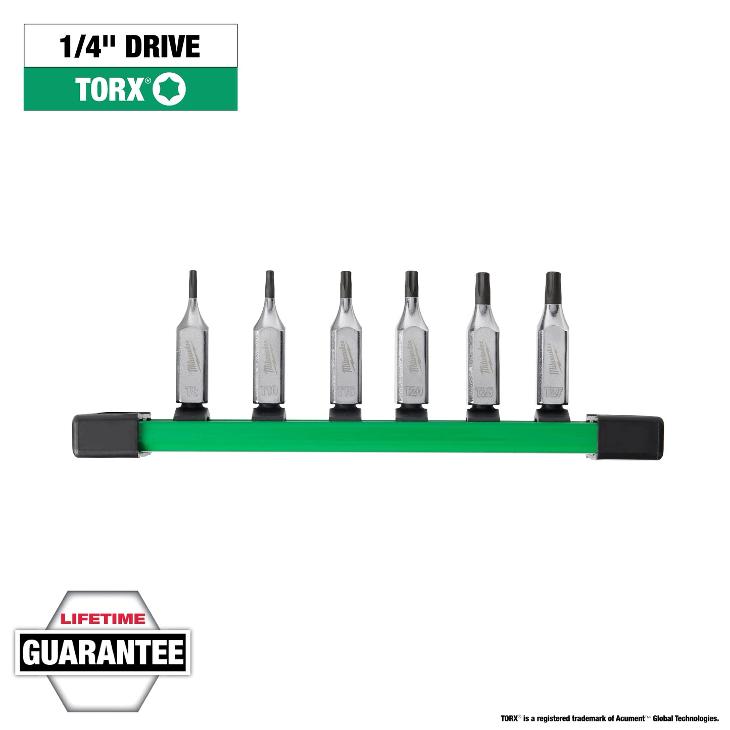 Milwaukee 6 pc 1/4" Drive TORX® Bit Socket Set — 48-22-9530
