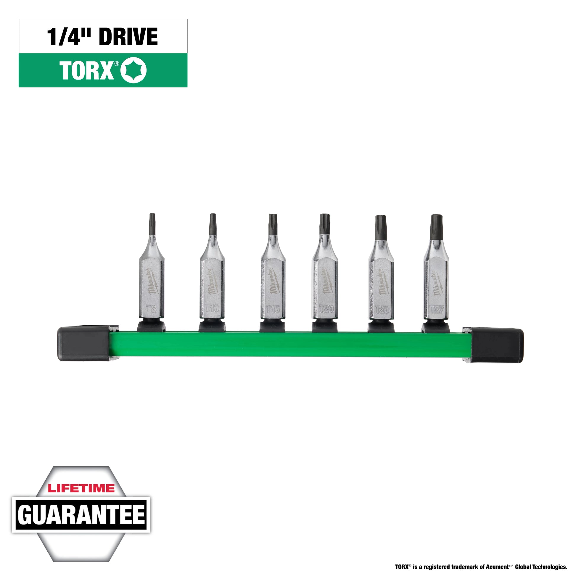 Milwaukee 6 pc 1/4" Drive TORX® Bit Socket Set — 48-22-9530