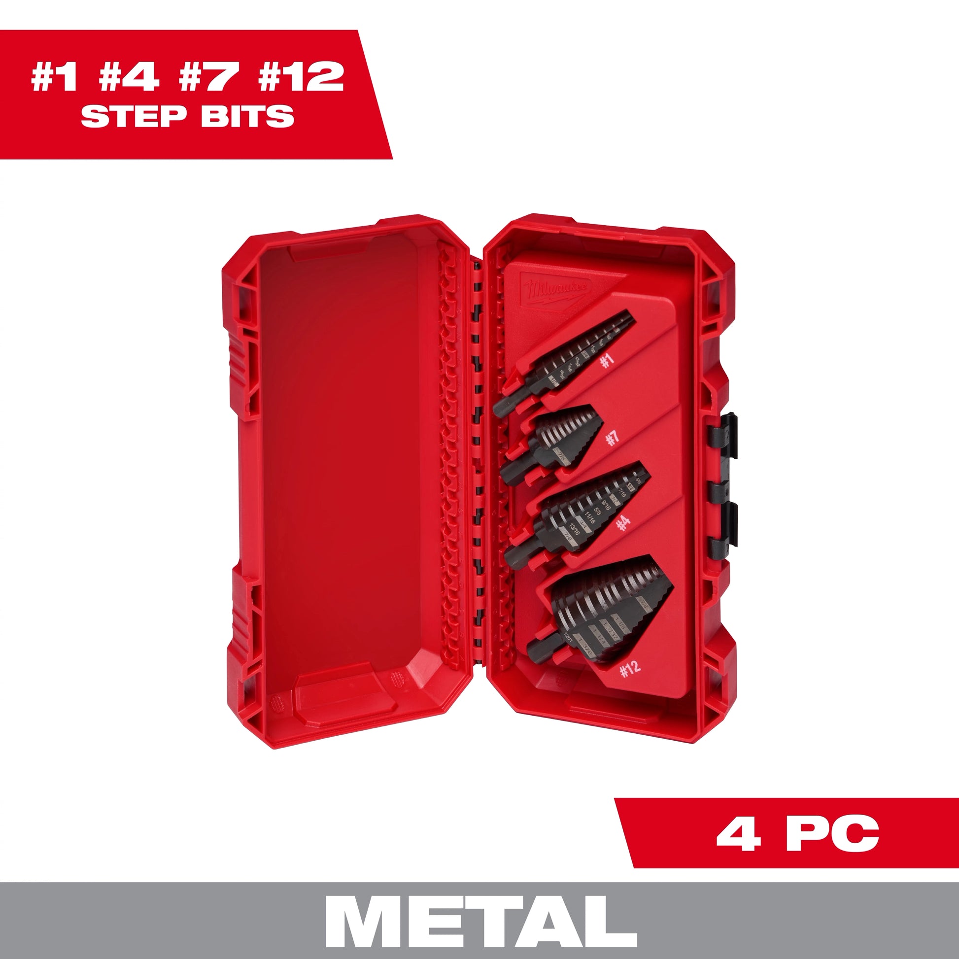Milwaukee 4 PC Step Drill Bit Set — 48-89-9223