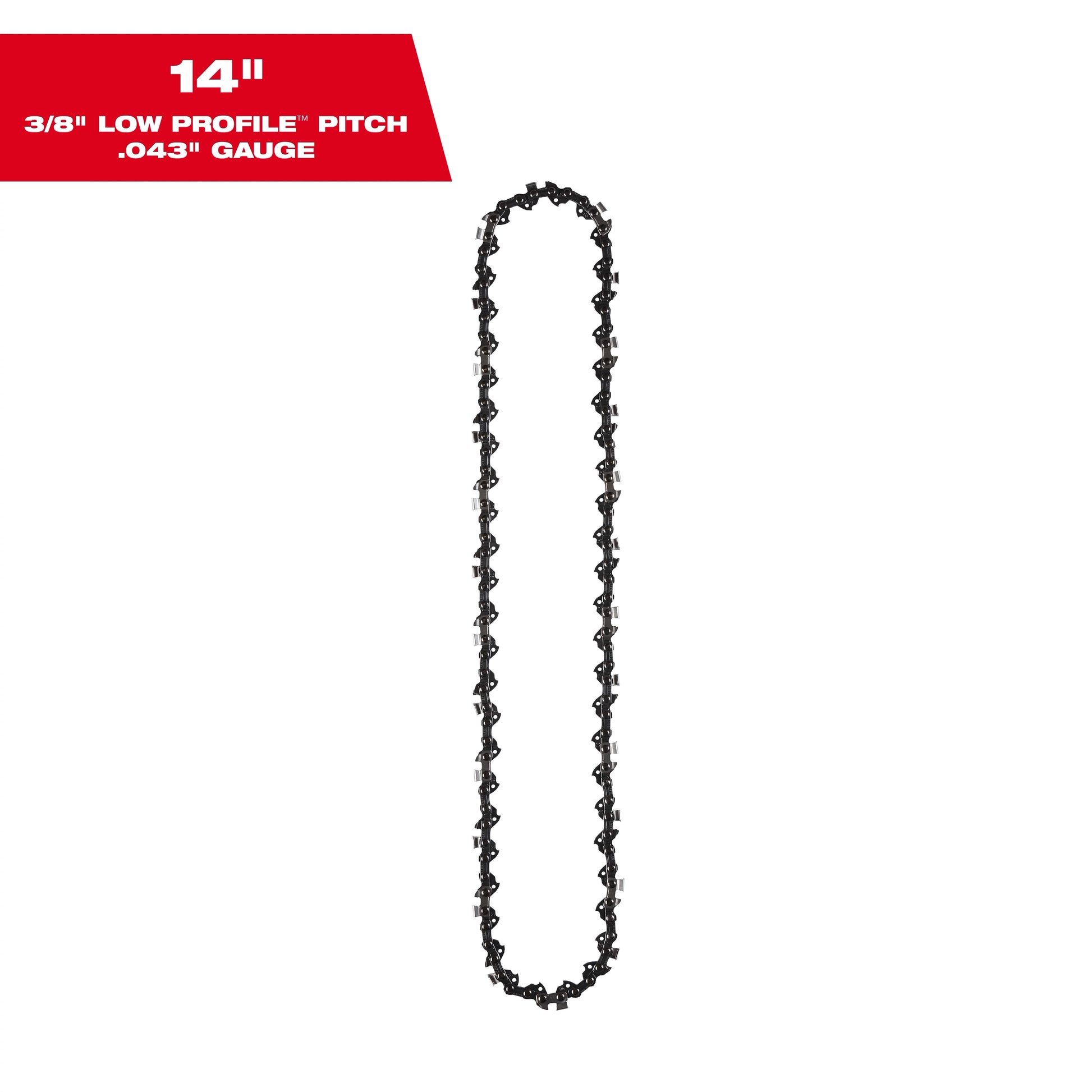Milwaukee 14" 3/8" LOW PROFILE™ Pitch, .043" Gauge Saw Chain — 49-16-2749
