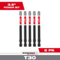 Milwaukee SHOCKWAVE™ Impact Duty 3-1/2" TORX® T30 Power Bits (5 PK) — 48-32-4580