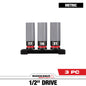 Milwaukee SHOCKWAVE™ Impact Duty 1/2 Drive Metric 3 PC Lug Nut Wheel Socket Set — 49-66-7830