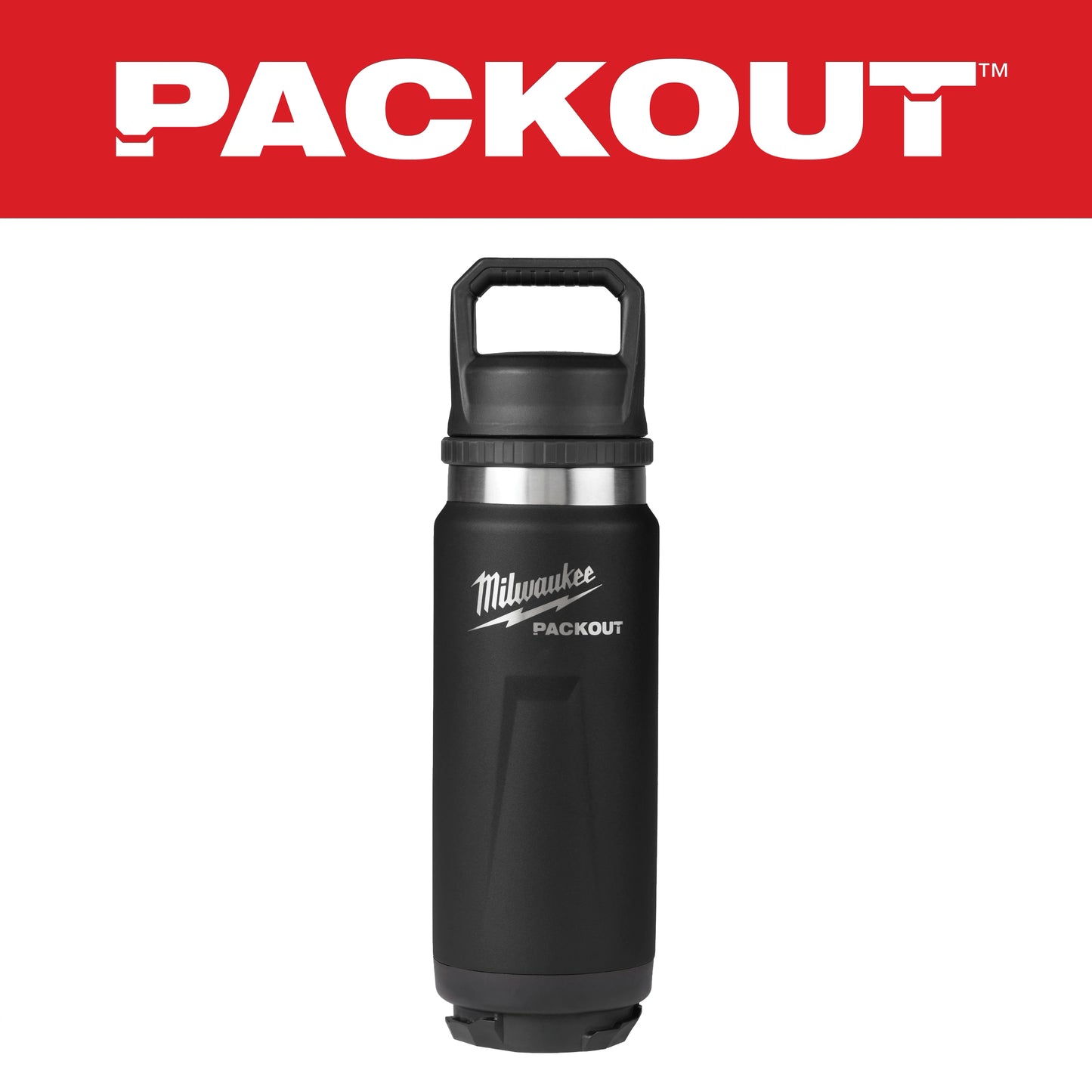 Milwaukee PACKOUT™ 24 oz Insulated Bottle with Chug Lid — 48-22-8396B