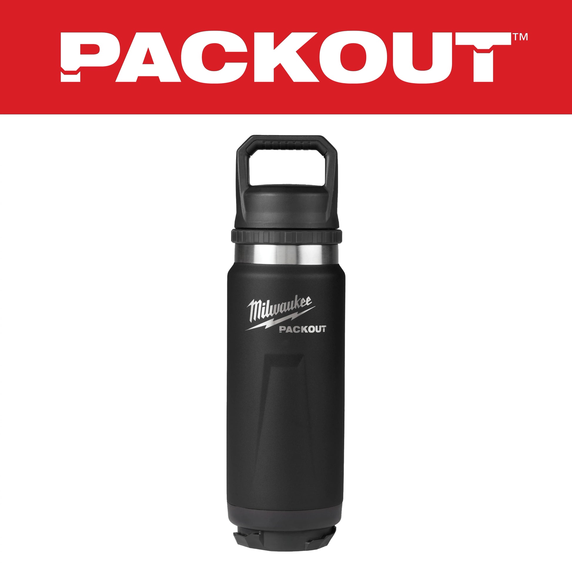Milwaukee PACKOUT™ 24 oz Insulated Bottle with Chug Lid — 48-22-8396B