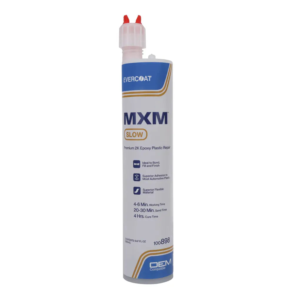 Evercoat MXM Slow Premium 2K Epoxy Plastic Repair Adhesive Black · 250 mL · Cartridge – 100898
