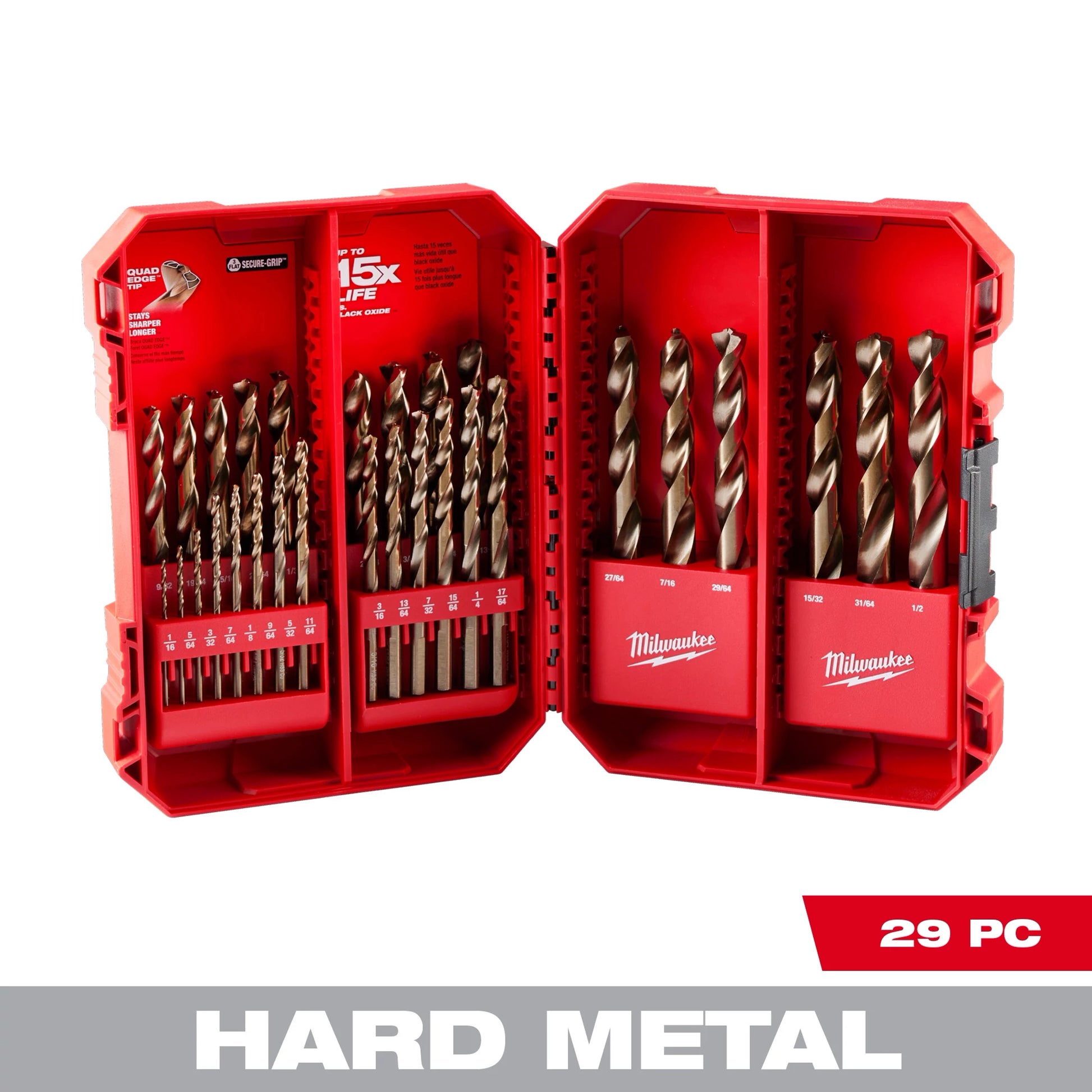 Milwaukee RED HELIX™ Cobalt Drill Bit Set – 29 PC — 48-89-2332