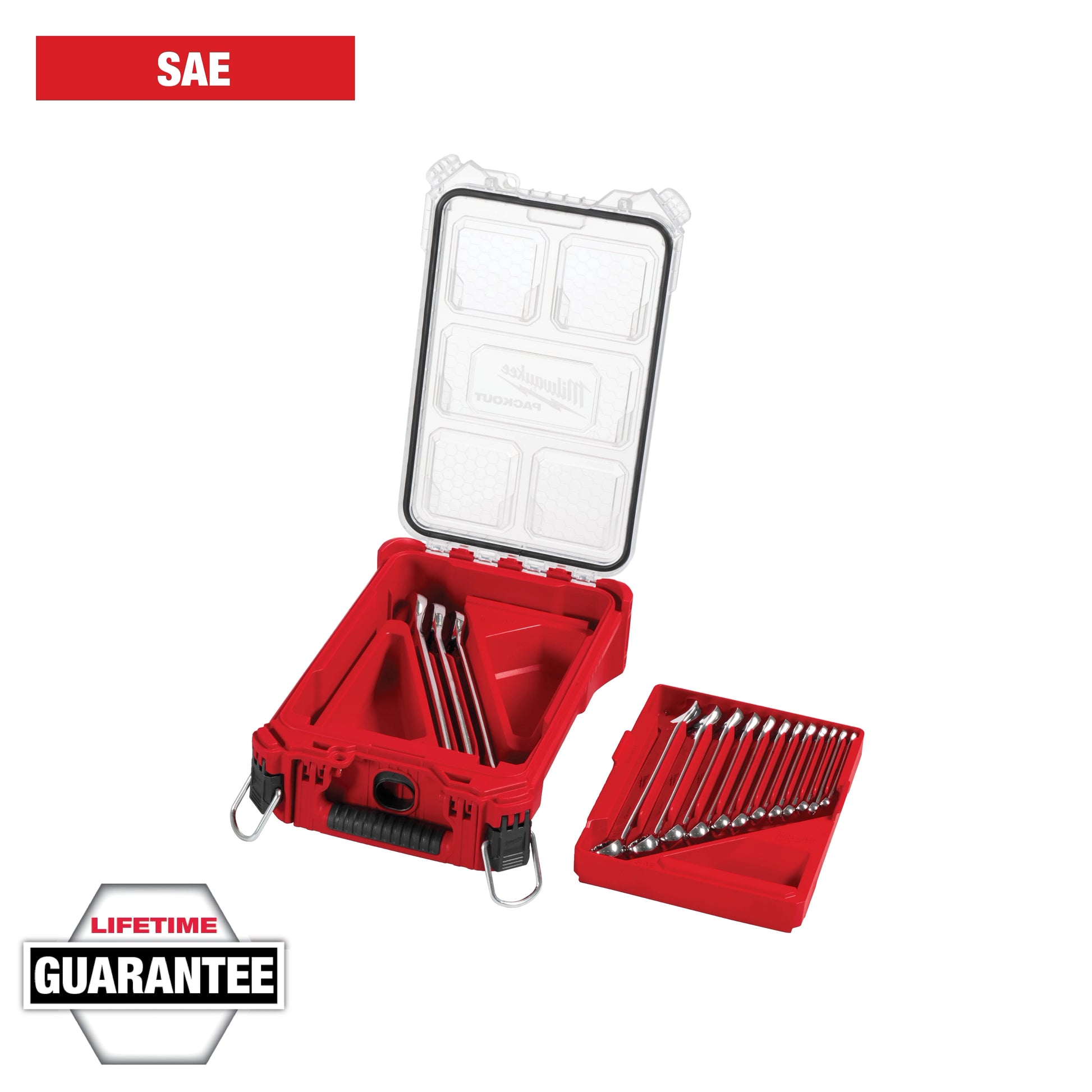 Milwaukee 15 pc SAE Combination Wrench Set with PACKOUT™ Compact Organizer — 48-22-9484