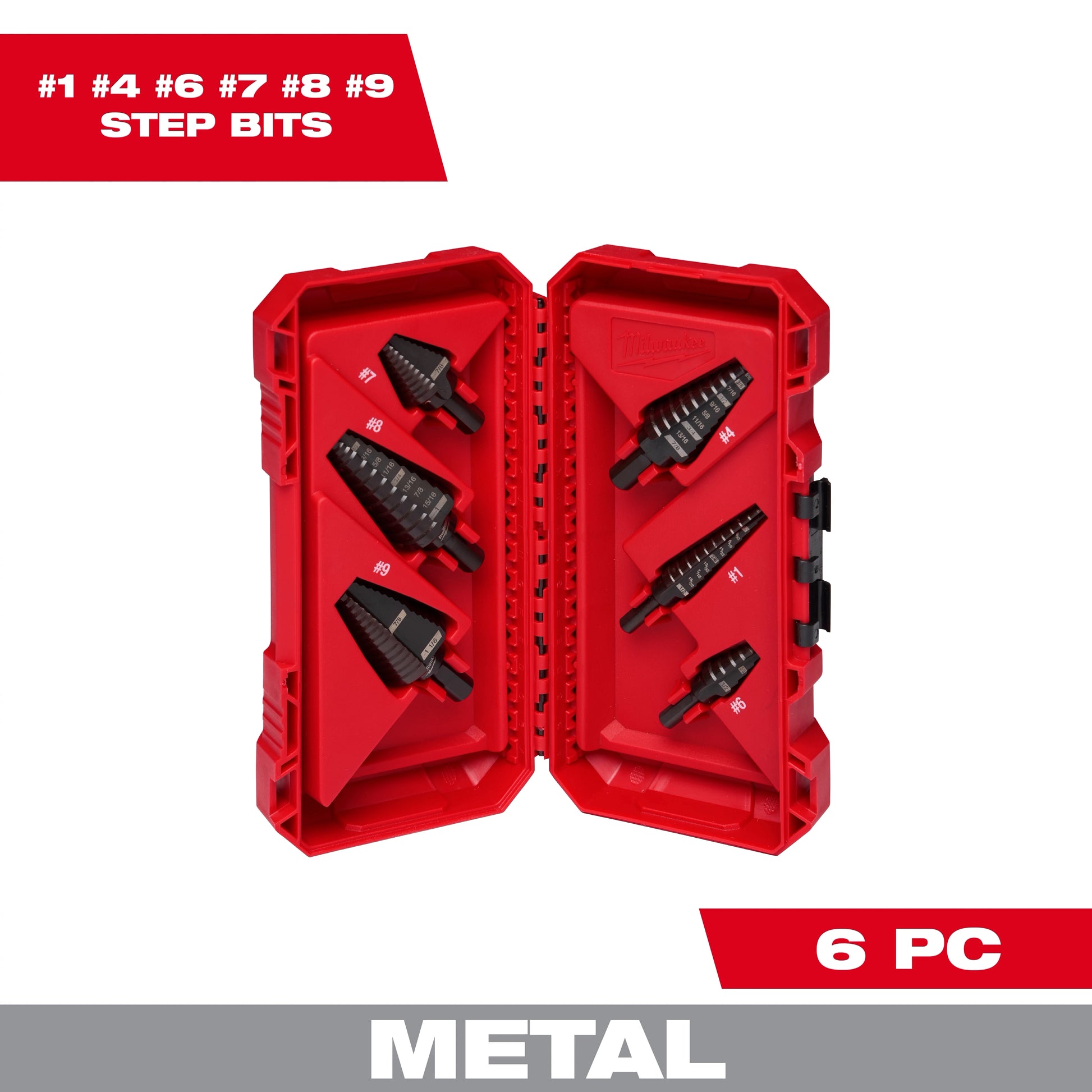 Milwaukee 6 PC Step Drill Bit Set — 48-89-9224