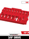 Milwaukee 17 PC SHOCKWAVE™ Impact Duty Socket 3/8” Drive SAE TRAY ONLY — 49-66-6830