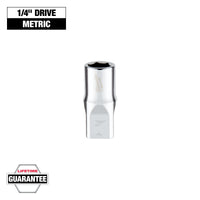 Milwaukee 1/4" Drive 7mm Metric Socket with FOUR FLAT™ Sides — 45-34-9033