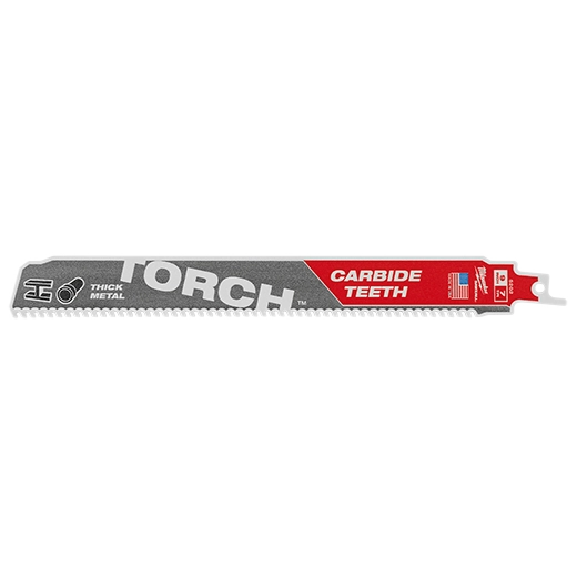 Milwaukee 9" 8 TPI TORCH™ with Carbide Teeth SAWZALL® Blade (1 PK) — 48-00-5202