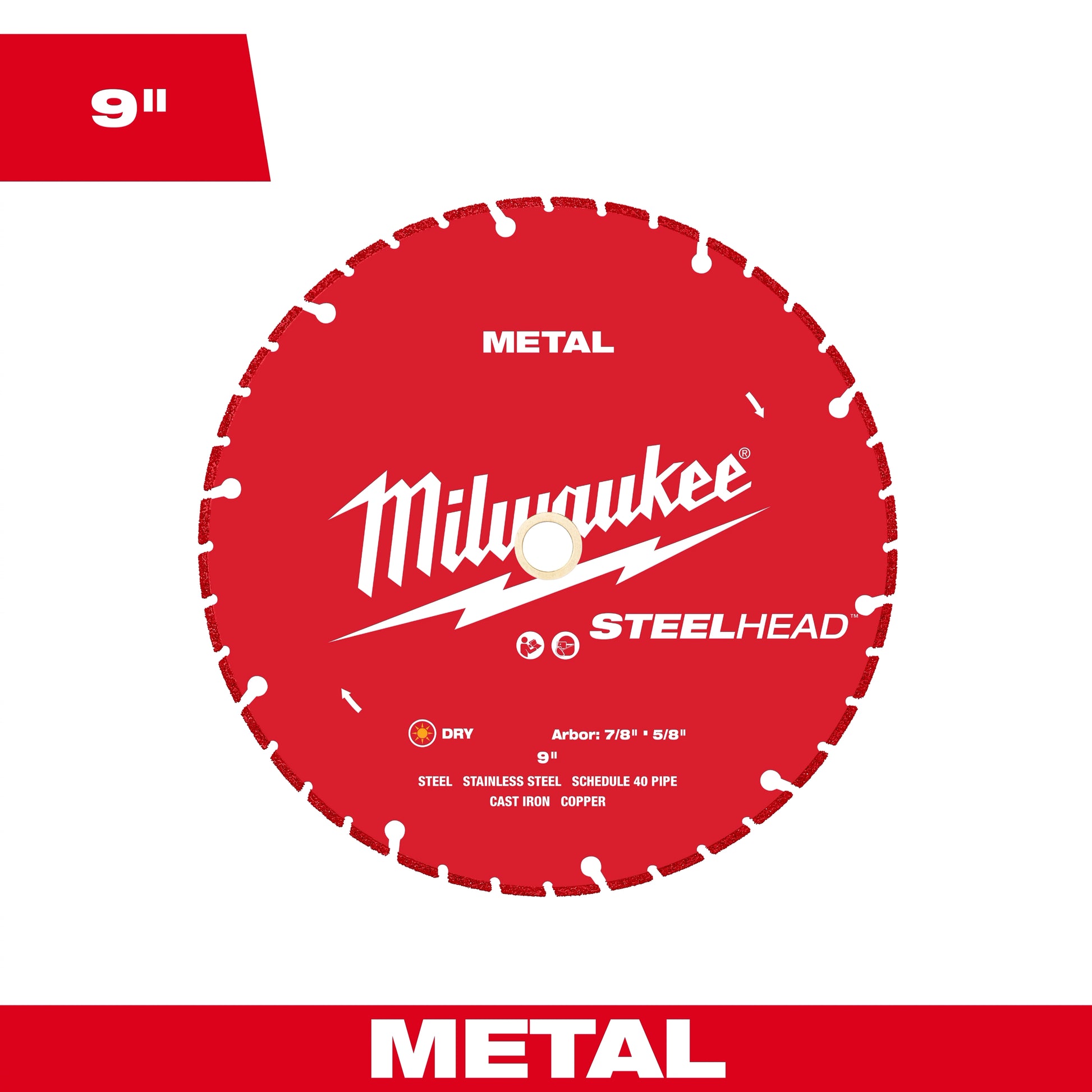 Milwaukee 9” STEELHEAD™ Metal Cutting Diamond Blade — 49-93-7825