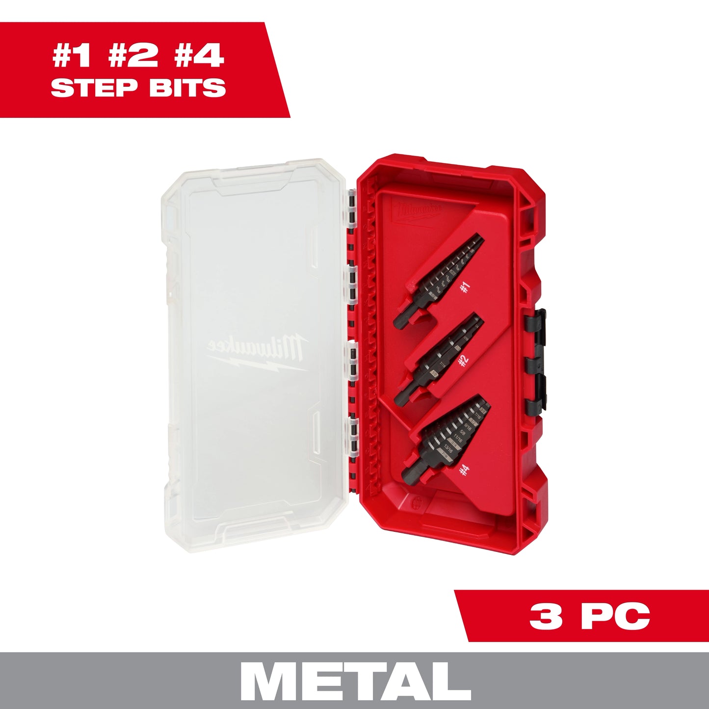 Milwaukee 3 PC Step Drill Bit Set — 48-89-9221