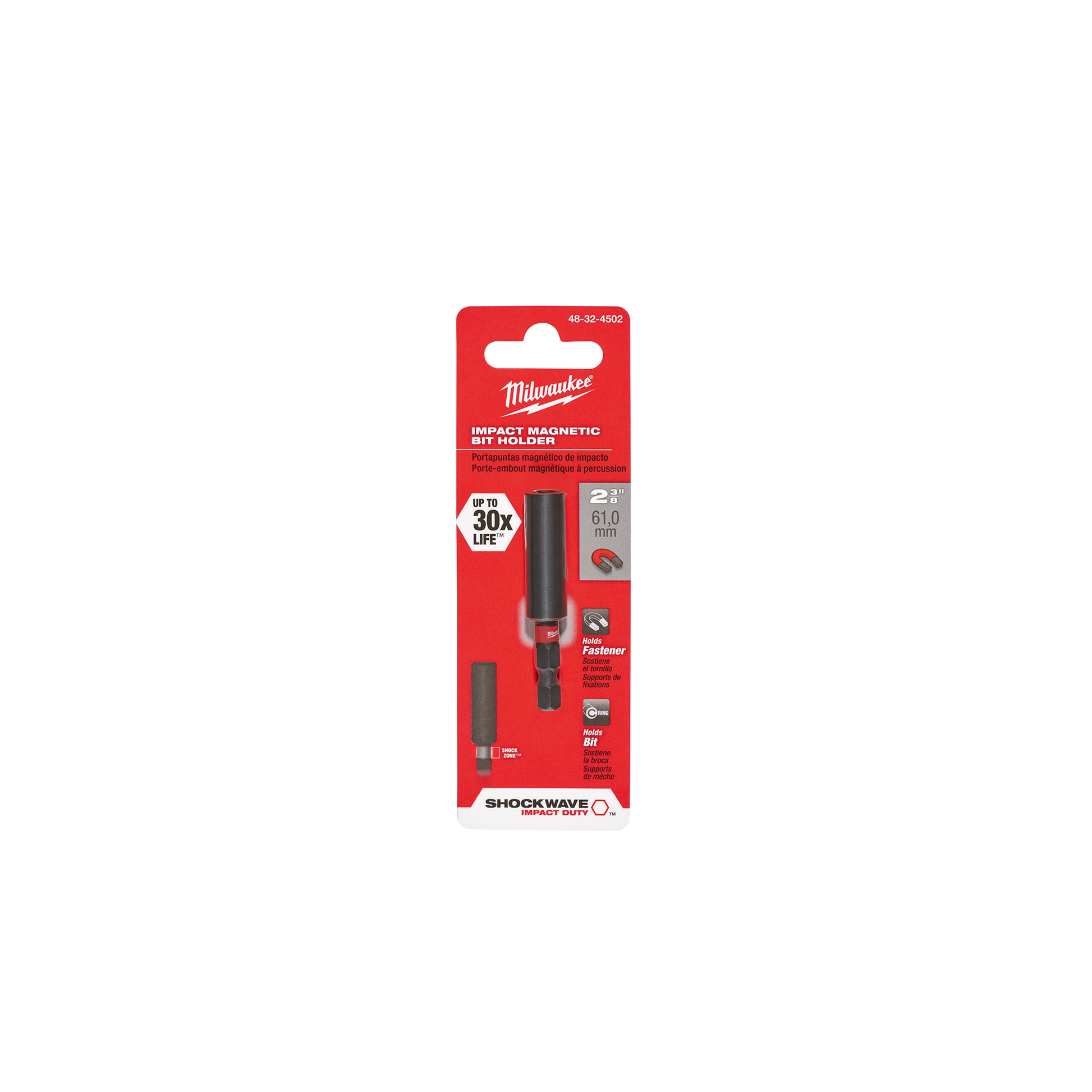 Milwaukee SHOCKWAVE™ Impact Duty 1/4” x 1-7/8” Magnetic Nut Driver Bulk 10 — 49-66-4702