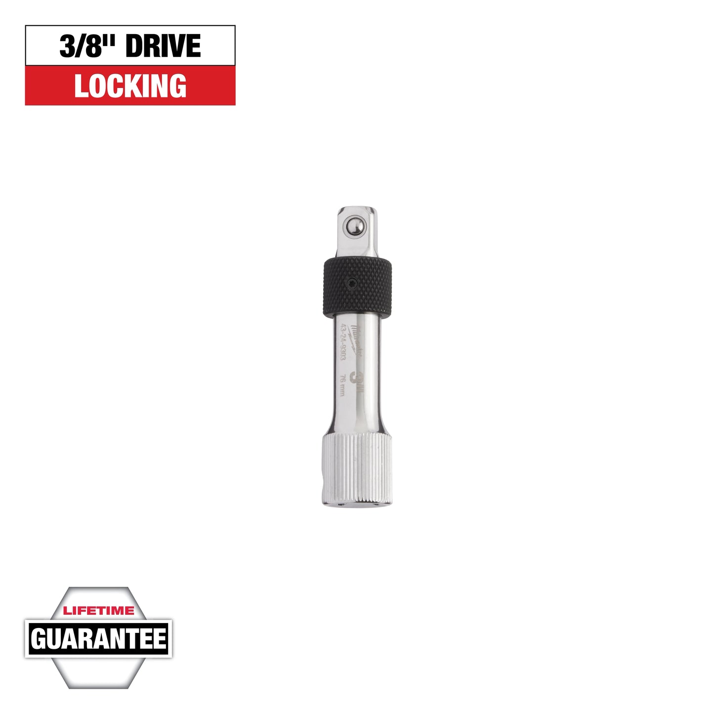 Milwaukee 3/8" Drive 3" Locking Extension — 43-24-9303