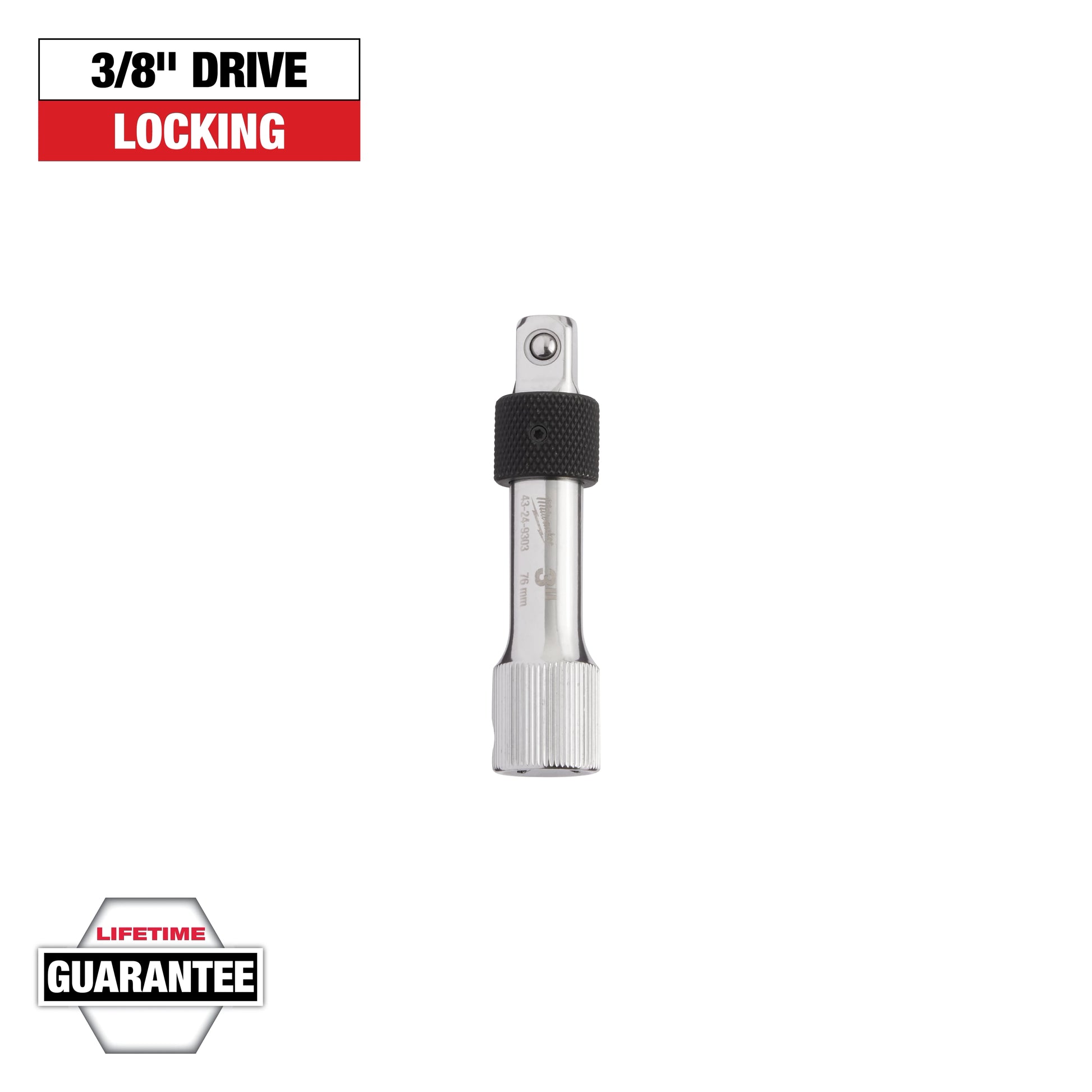 Milwaukee 3/8" Drive 3" Locking Extension — 43-24-9303