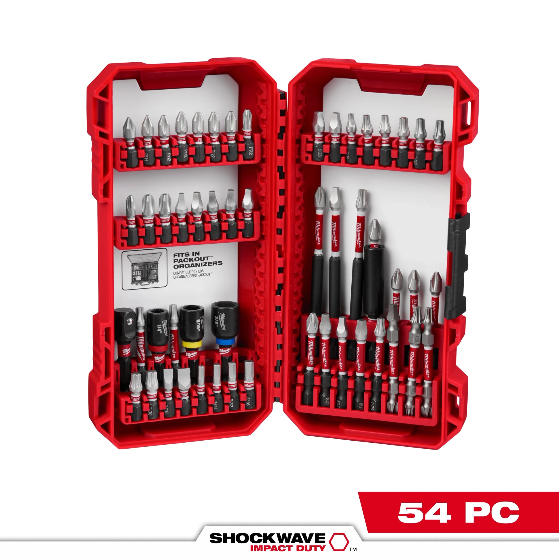 Milwaukee 54 PC SHOCKWAVE™ Impact Duty Driver Bit Set — 48-32-4010